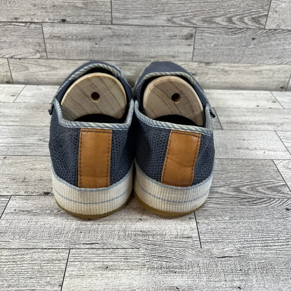 UGG Blue‎ White Canvas Slip On Loafers 1102804 Women Size 7